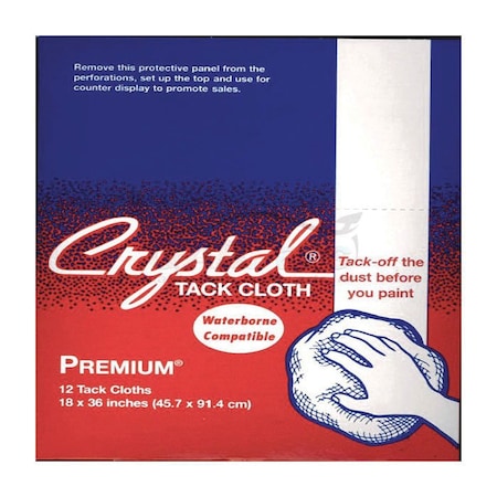 Crystal Tac Cloths Tack Cloth, 12 Per Box, Polyknit, 9inx18in, PK/12, 12PK PERFECT POLY